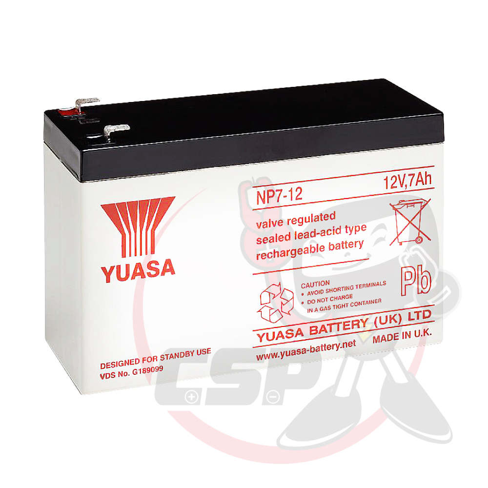 Yuasa NP7-12 Industrial NP Series, 12V 7Ah Valve Regulated Lead
